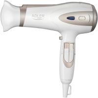 Фен Adler AD 2248 white champagne 2200Вт/ 2 швидкості/ хол.обдув/ темп.режимів-3/ іонізація/ дифузор (AD2248W)