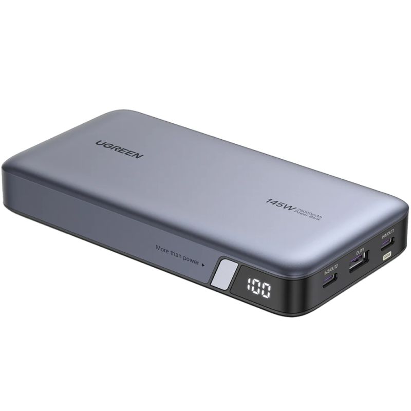УМБ Ugreen 25000mAh 145W 2xUSB C+USB A, PD3.0+QC3.0, наскрізне живлення 65Вт (PB205) (90597A)