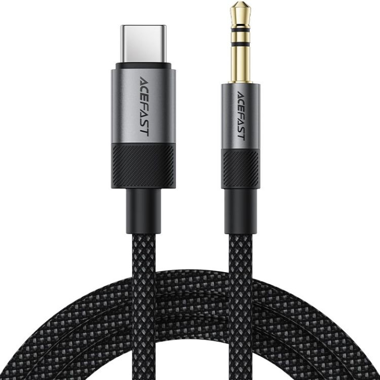 Перехідник USB-C --> 3.5 mm (F) 15cm audio converter J11 Acefast black (6974316285274)