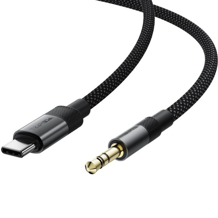 Перехідник USB-C --> 3.5 mm (F) 15cm audio converter J11 Acefast black (6974316285274)