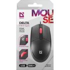 Мишка Defender Delta MM-523, 3кн.,1000dpi, безшумна чорна (52523)