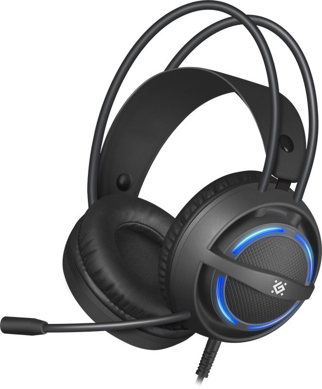 Ігрова гарнітура Defender Dexter RGB, кабель 2.2 м, чорна (64595)