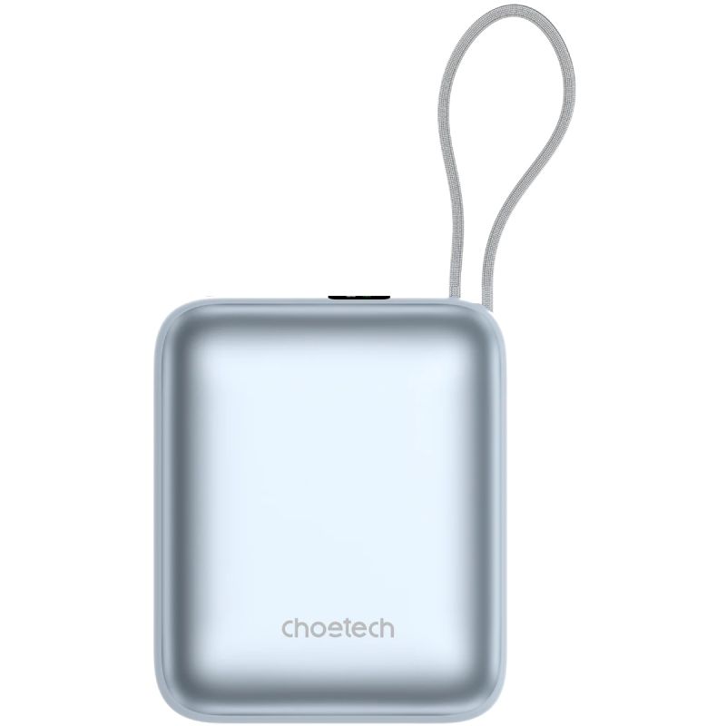 УМБ Choetech 10000mAh 35W PD3.0 USB-C In/Out, with buid-in type-C cabel  голуба (B832-LBE)