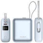 УМБ Choetech 10000mAh 35W PD3.0 USB-C In/Out, with buid-in type-C cabel  голуба (B832-LBE)
