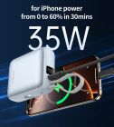 УМБ Choetech 10000mAh 35W PD3.0 USB-C In/Out, with buid-in type-C cabel  голуба (B832-LBE)