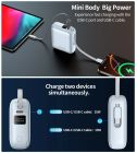 УМБ Choetech 10000mAh 35W PD3.0 USB-C In/Out, with buid-in type-C cabel  голуба (B832-LBE)