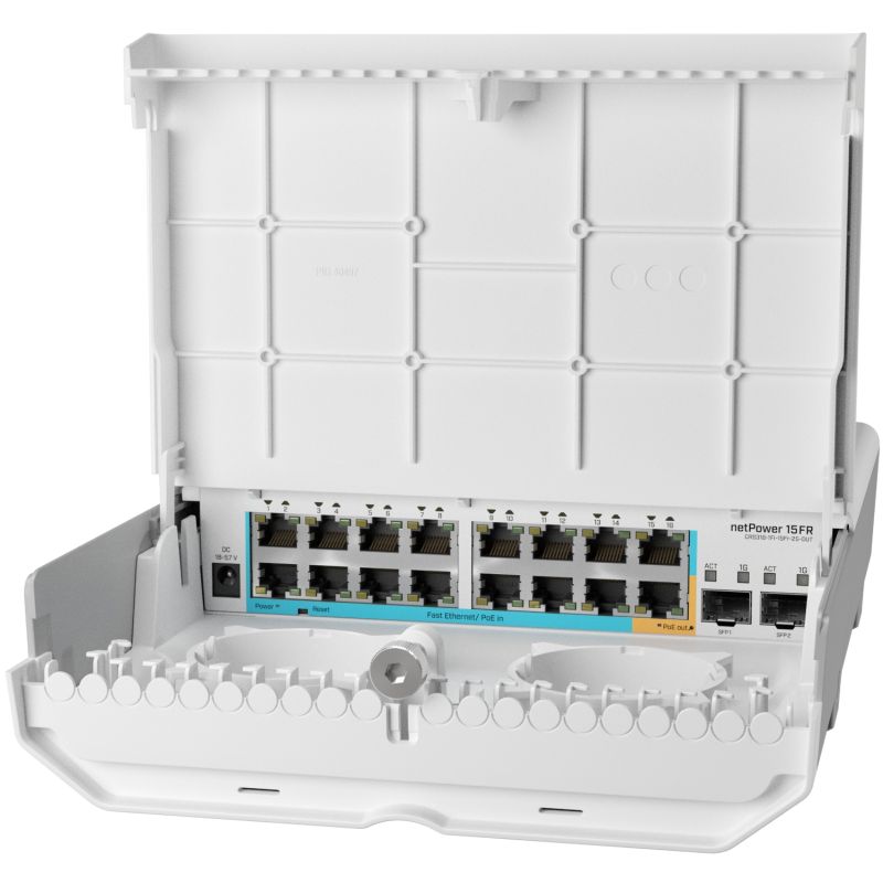 Комутатор Mikrotik CRS318-1Fi-15Fr-2S-OUT, 16х10/100 Ethernet ports, 2хSFP ports (CRS318-1Fi-15Fr-2S-OUT)