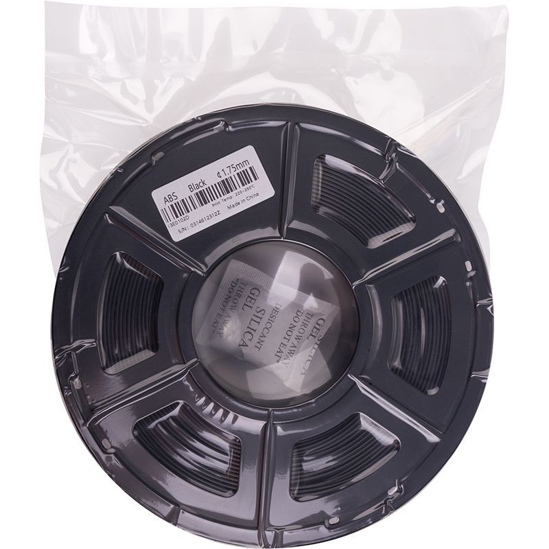 ABS-пластик PowerPlant Filament для 3D-принтера 1.75 мм 1 кг, черный (PT812851)