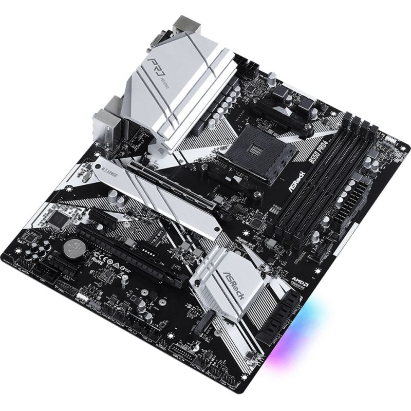 ASRock B550 Pro4 (AM4/B550, 4*DDR4, 2xPCIex16, HDMI/VGA, 6xSATAІІІ, 3xM.2, GLan, 7.1ch, ATX) (B550 Pro4)