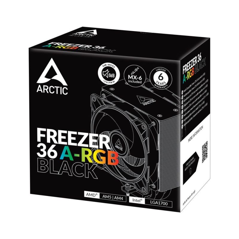 Кулер процессорный Arctic Freezer 36 A-RGB Black SI (white box) (AOCPU00013A)