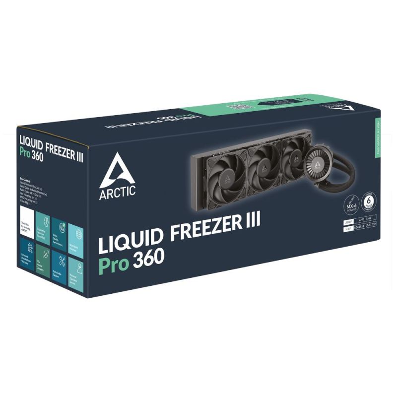 Система водяного охолодження Arctic Liquid Freezer III Pro 360 Black (ACFRE00180A)