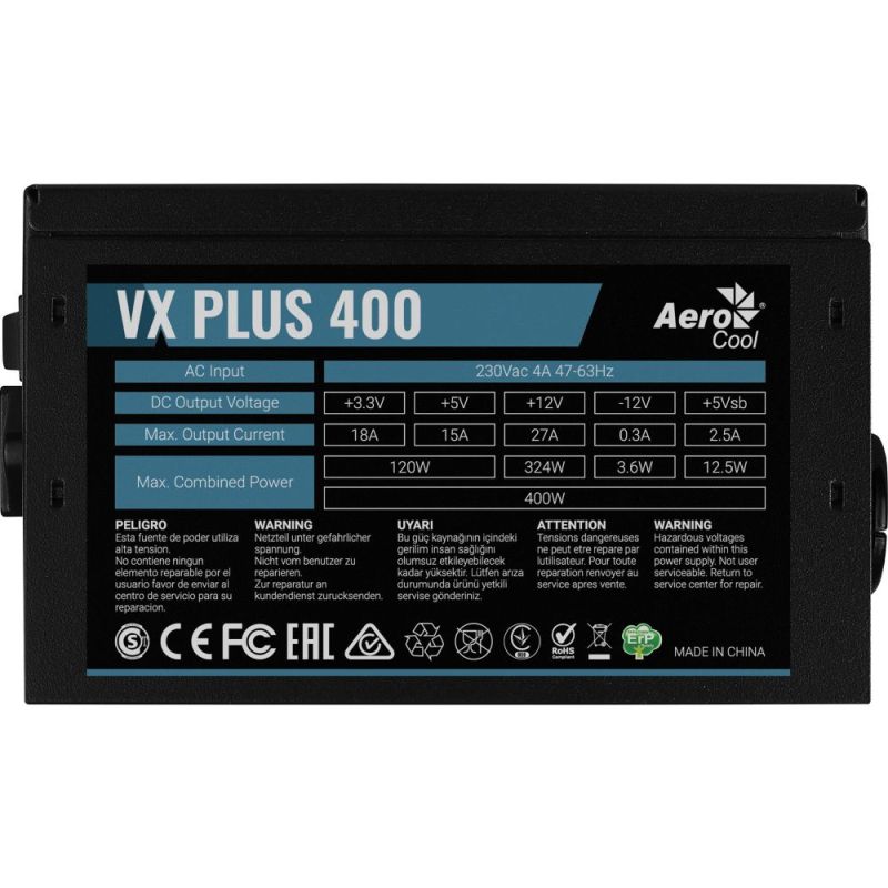 Блок живлення AeroCool VX Plus Stealth 400 400W (ACPN-VS40NEY.12)