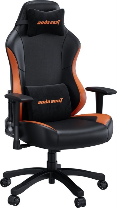 Кресло для геймеров Anda Seat Luna Size L PVC Black/Orange (AD18-48-BO-PV)