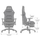 Крісло для геймерів Anda Seat Luna Pro Size L Gray Fabric (AD18T-44-G-F)