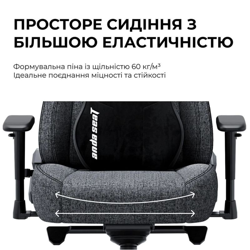 Кресло для геймеров Anda Seat Novis Plus XL Dark Grey (AD23YC-XL-01-GB-F-G04)