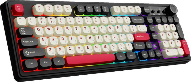 Клавіатура бездротова Ajazz AF98 Plus Black Shark Red (AF98-PLUS-BSR)