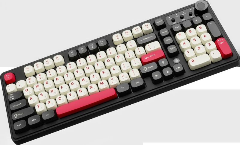 Клавіатура бездротова Ajazz AF98 Plus Black Shark Red (AF98-PLUS-BSR)