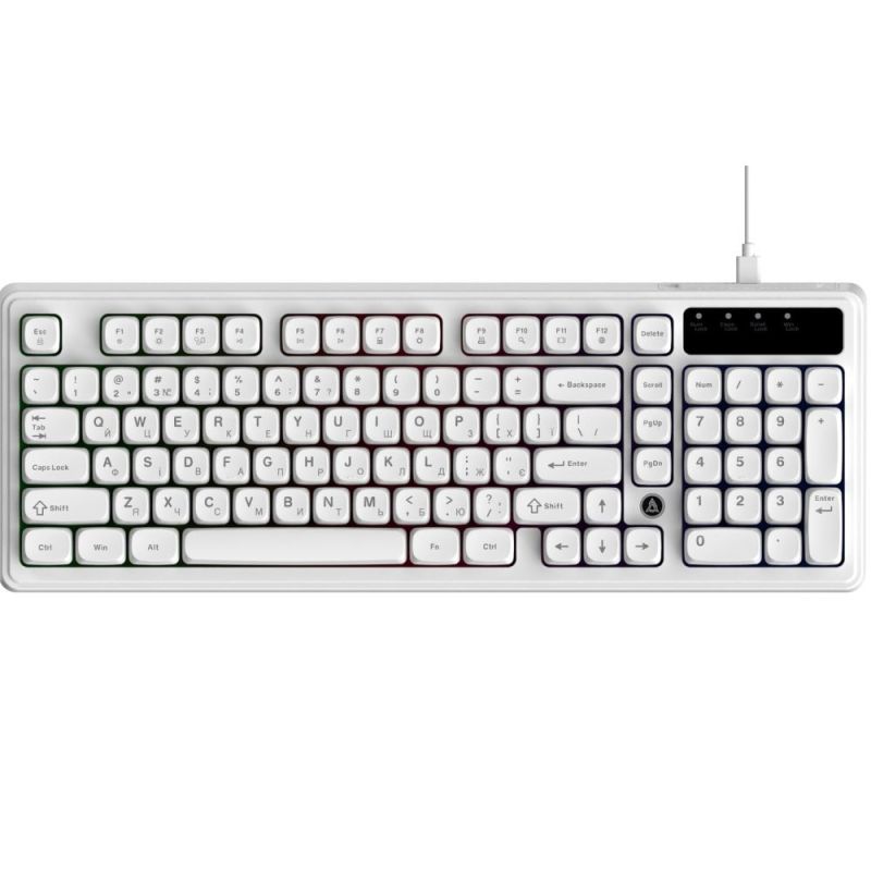 Клавиатура Ajazz AF98 Black USB-C White (AF98-W)