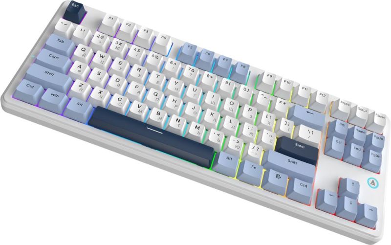 Клавіатура Ajazz AK870 V2 Flying Fish Switch White USB-C (AK870-V2-FF-BWB)