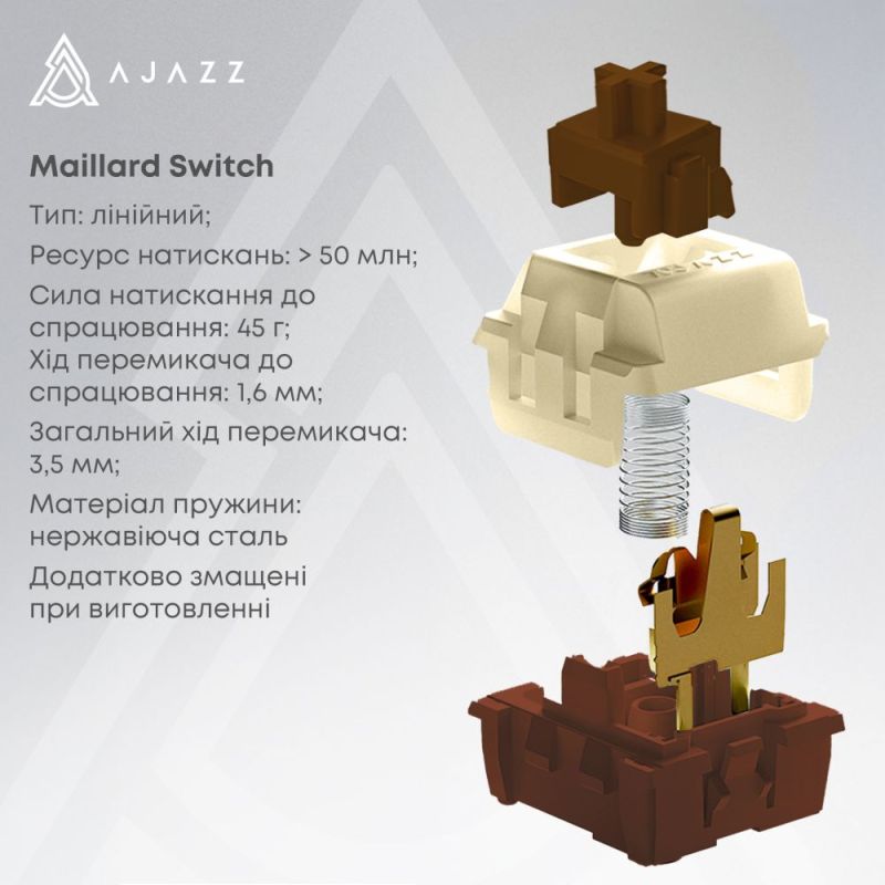 Клавіатура бездротова Ajazz AK980 V2 Maillard Switch Black (AK980-V2-M-BGY)
