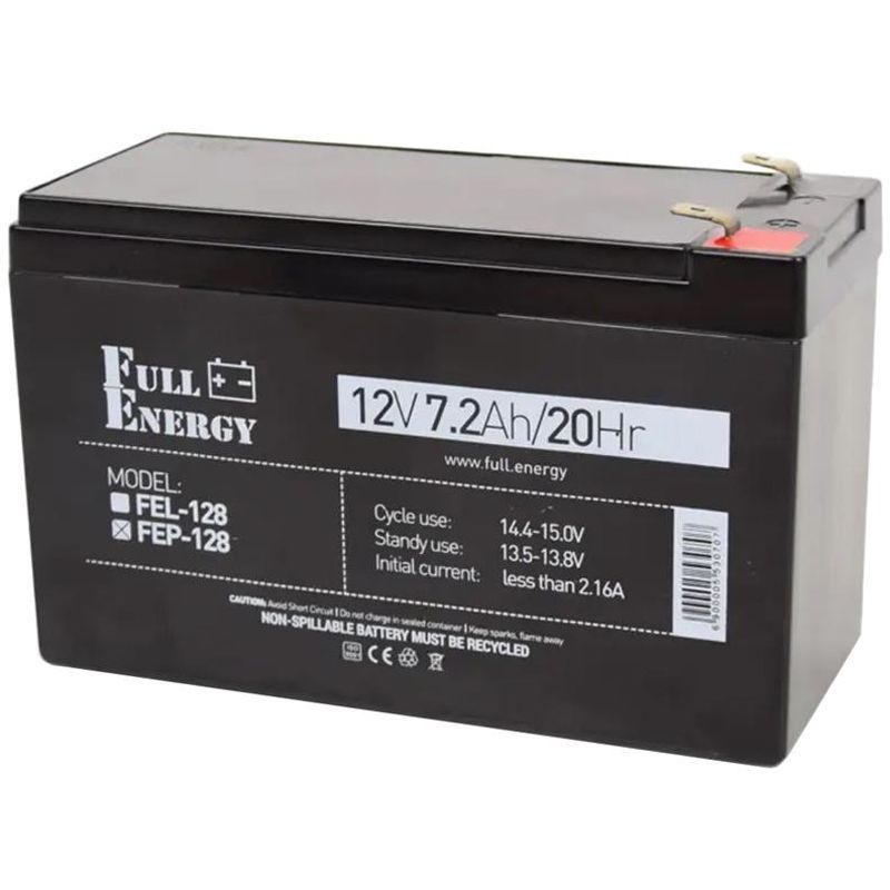 Акумуляторна батарея Full Energy 12V 7.2AH AGM (FEP-128)