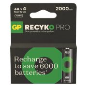 Аккумуляторы GP Recyko Pro AA/HR06 NI-MH 2000 mAh BL 4 шт (GP210AAHCBR21-2TLB4)