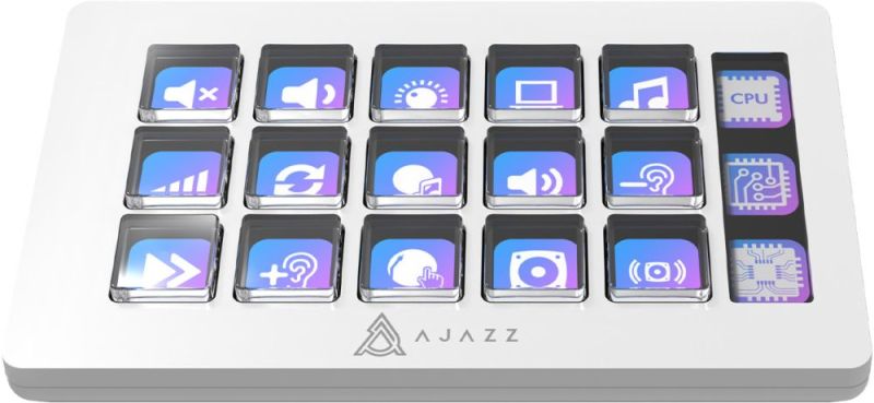 Контроллер для стриминга Ajazz AKP153E USB White (AKP153E-W)