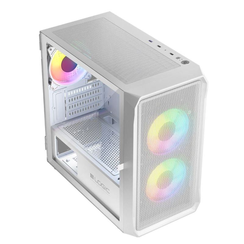 Корпус LogicConcept Portos ARGB Mini White без БП (AM-PORTOS-20-0000000-0002)