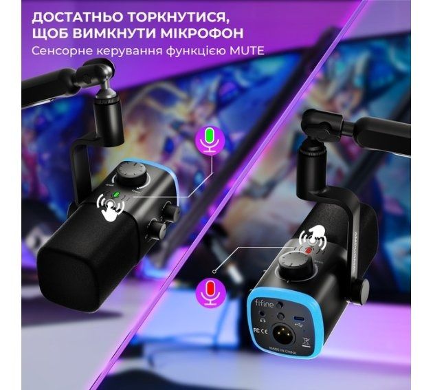 Мікрофон Fifine Black (AM9)