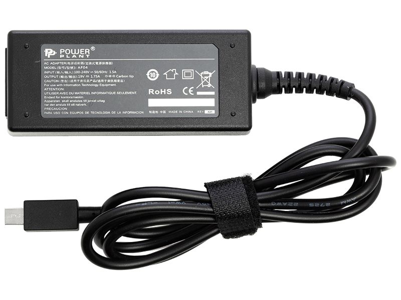 Блок живлення для ноутбуків PowerPlant ASUS 220V, 19V 33W 1.75A (mini USB) (AS33FMUSB)