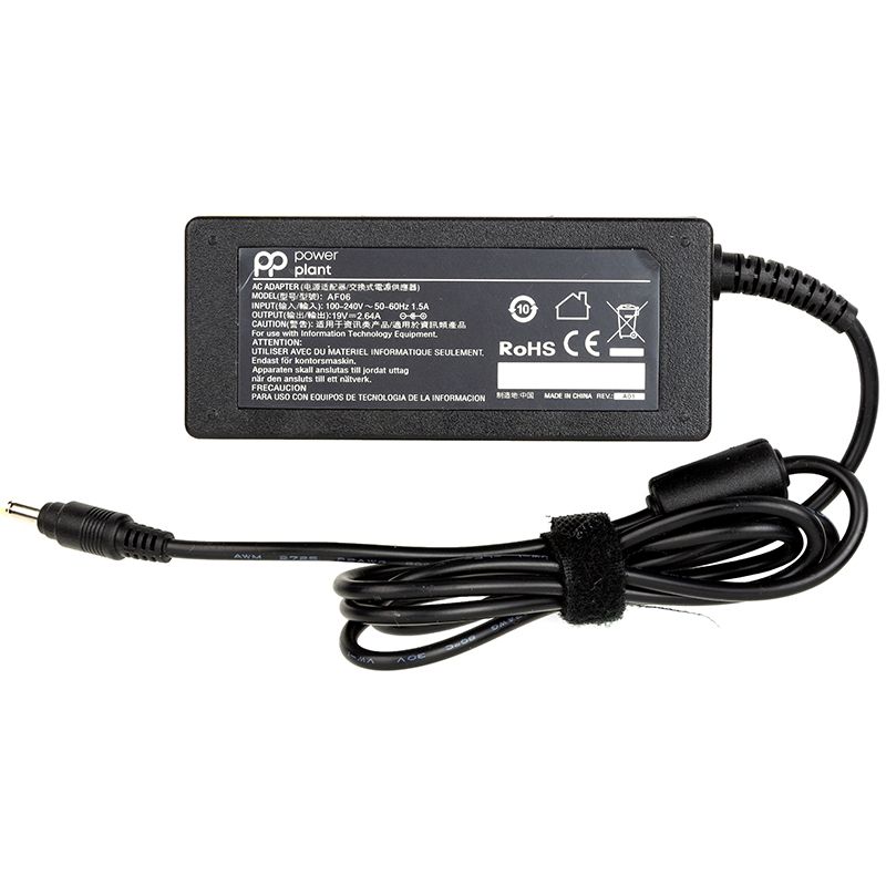 Блок питания для ноутбуков PowerPlant ASUS 220V, 19V 50W 2.64A (4.8*1.7)