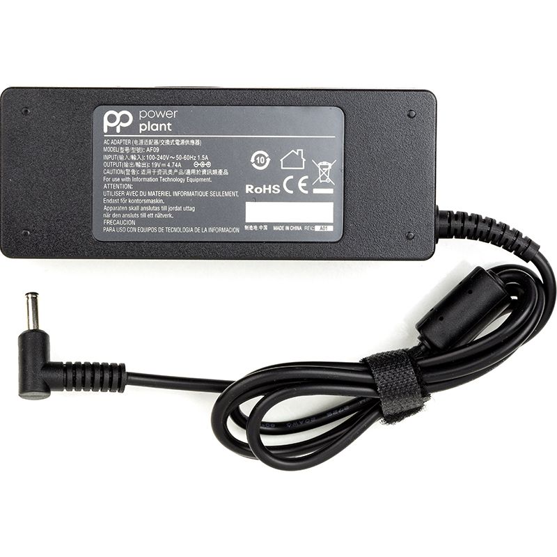 Блок живлення для ноутбуків PowerPlant ASUS 220V, 19V 90W 4.74A (4.5*3.0) (AS90F4530)