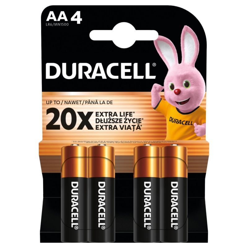 Батарейка Duracell AA лужні 4 шт. в упаковці (5000394052536 / 81551270)