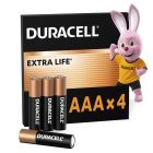 Батарейка Duracell AAA лужні 4 шт. в упаковці (5000394052543 / 81545421)