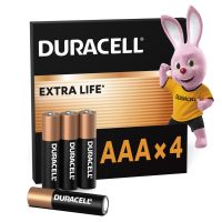 Батарейка Duracell AAA лужні 4 шт. в упаковці (5000394052543 / 81545421)