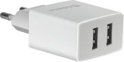 Зарядний пристрій 2xUSB 16W 2.1A UPA-22 білий Defender (83580)