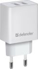 Зарядний пристрій 2xUSB 16W 2.1A UPA-22 білий Defender (83580)