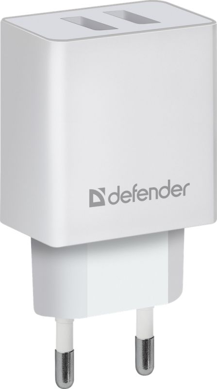 Зарядний пристрій 2xUSB 16W 2.1A UPA-22 білий Defender (83580)