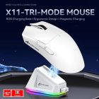 Мишка Attack Shark X11, Wireless/Bluetooth, 22000dpi. (PAW3311), 6кн., White (X11W_AS)