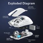 Мишка Attack Shark X11, Wireless/Bluetooth, 22000dpi. (PAW3311), 6кн., White (X11W_AS)