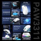 Мишка Attack Shark X11, Wireless/Bluetooth, 22000dpi. (PAW3311), 6кн., White (X11W_AS)