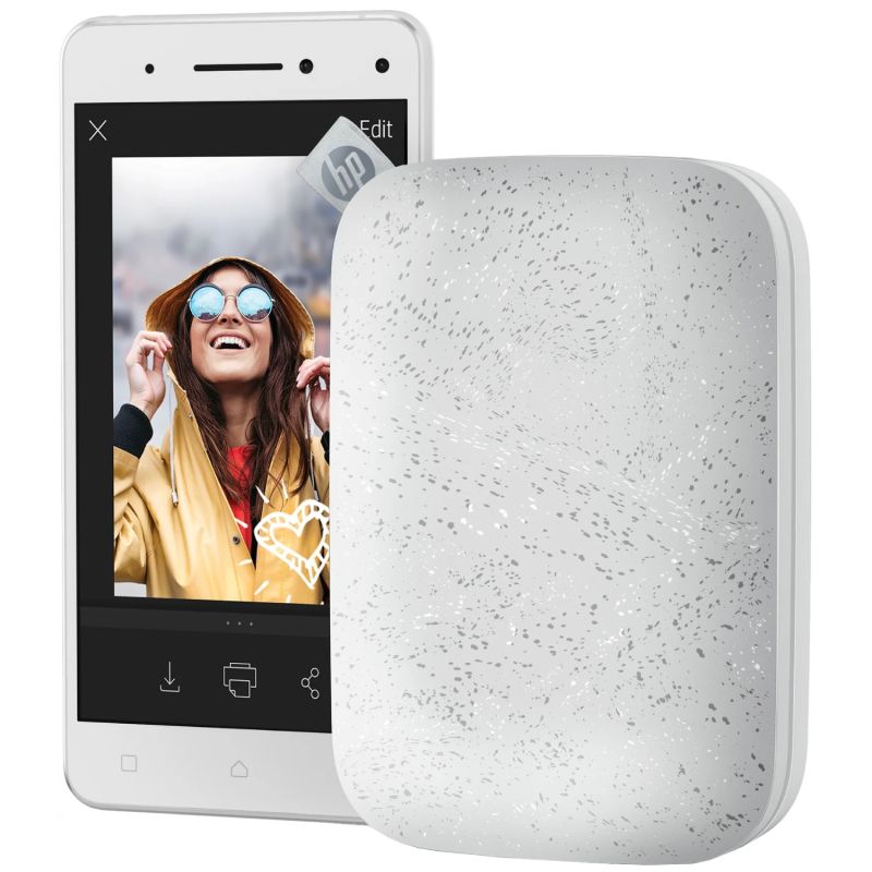 Фотопринтер портативний HP Sprocket White (2"x3",313x400dpi,Zink, 64MB,Bluetooth, колір білий) (HPISPW)