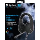 Ігрова гарнітура Sandberg BossBlaster, USB, кабель 2м, RGB, чорна (126-49)