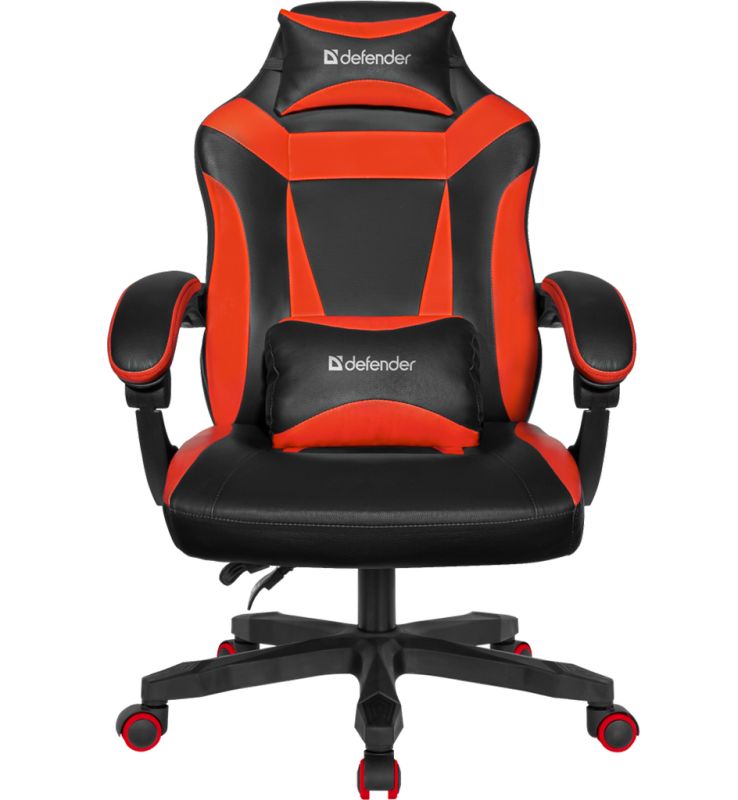 Крісло ігрове Defender Master поліуретан, 50мм, Клас 4, Black/Red (64359)