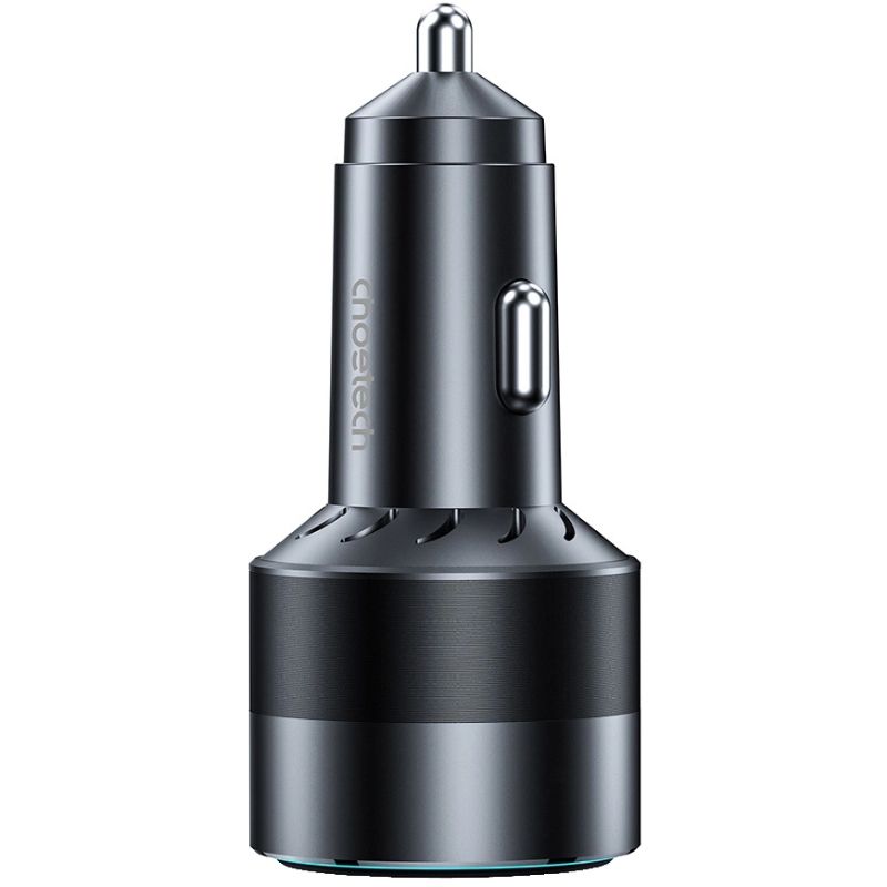 Автозарядка 2xUSB 63W (USB-C+USB-A) PD45W+QC3.018W чорна Choetech (TC0010-BK)