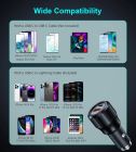Автозарядка 2xUSB 63W (USB-C+USB-A) PD45W+QC3.018W чорна Choetech (TC0010-BK)