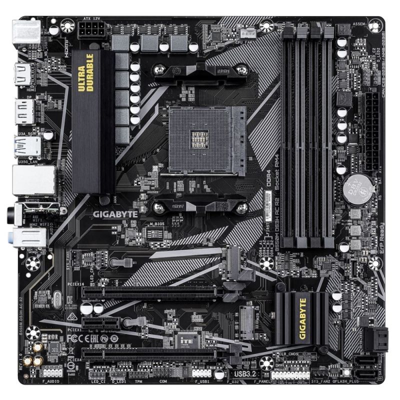 Материнская плата Gigabyte Socket AM4 (B550M DS3H AC R2)