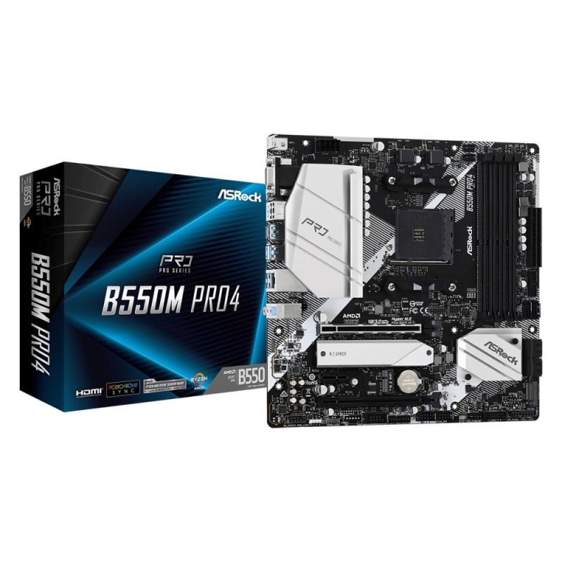 Материнська плата ASRock Socket AM4 (B550M Pro4)