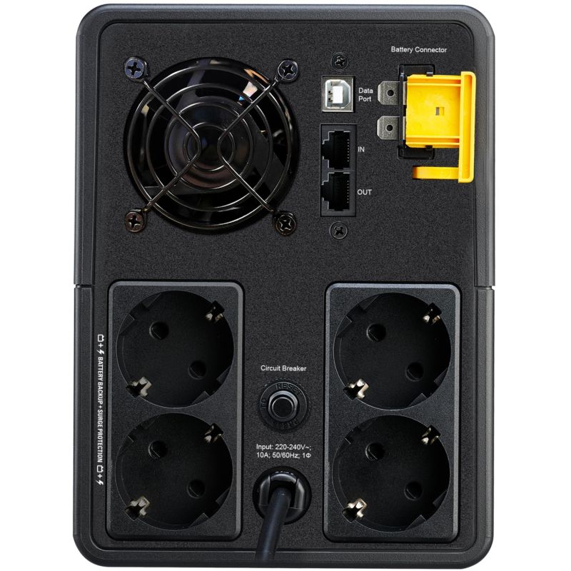 ДБЖ APC Back UPS 2200VA/1200W, USB, 4xSchuko, (BX2200MI-GR) (BX2200MI-GR)