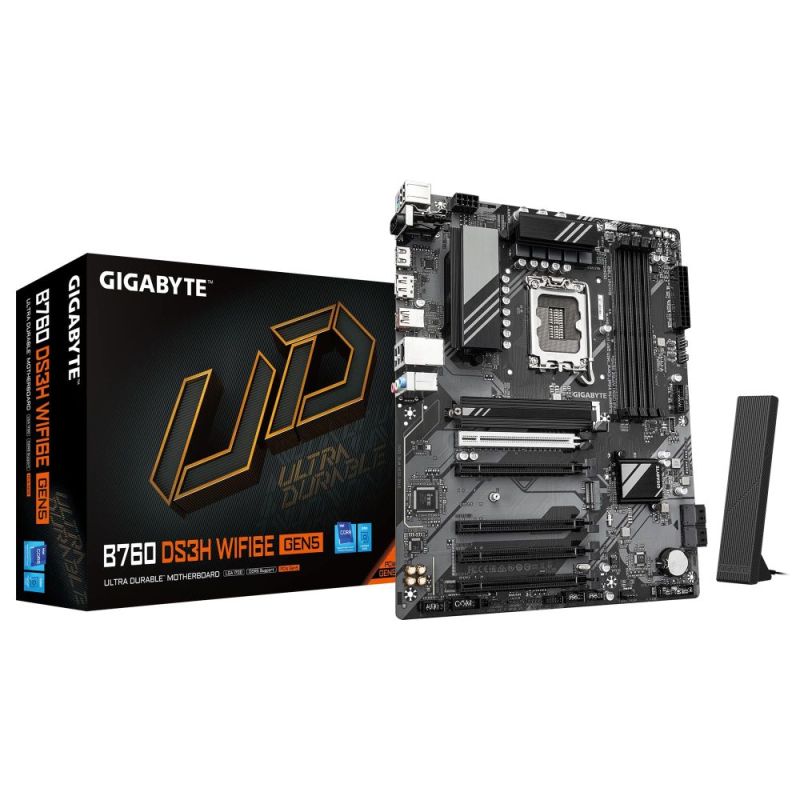 Материнська плата Gigabyte Socket 1700 (B760 DS3H WF6E GEN5)